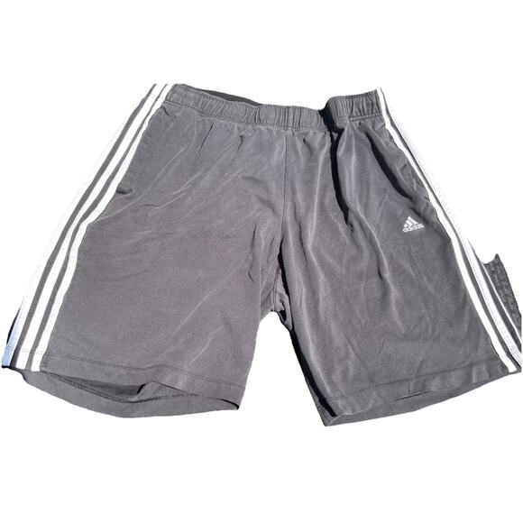 Adidas Shorts XL Black Three Stripe Basketball Sports Gym Vintage - Picture 1 of 7